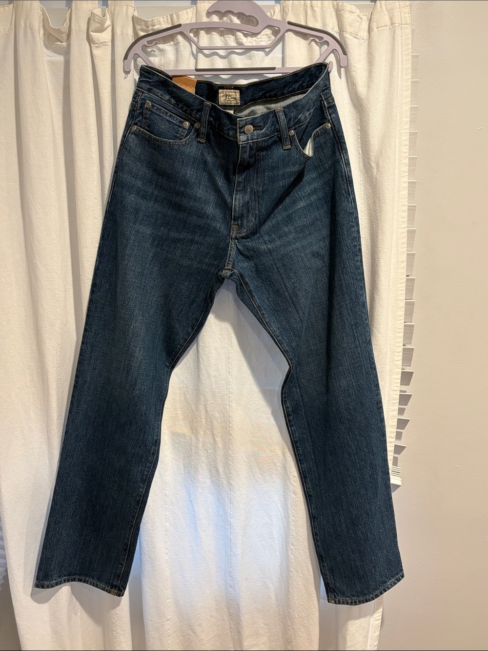 J. Crew Waist 31 Length 30 Dark Blue Classic Straight-Leg Jeans NWT Timeless